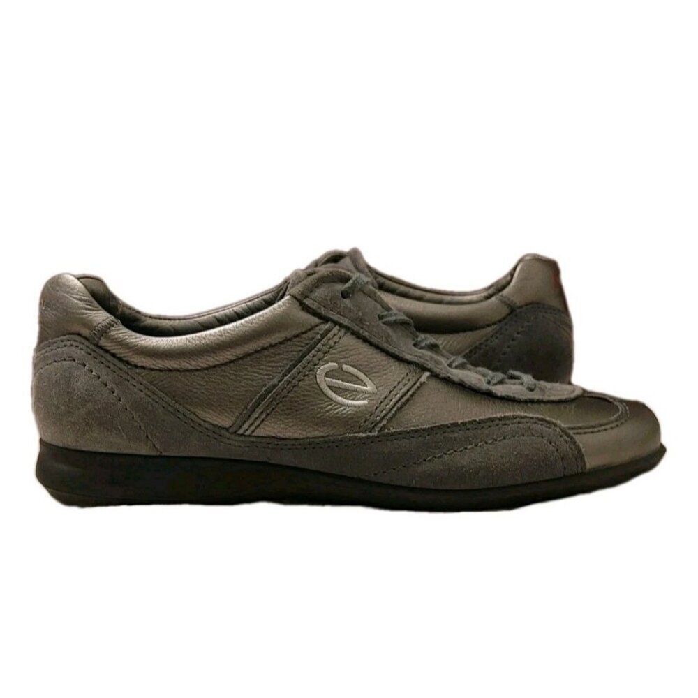 ecco Life Sneaker Buffed Silver/Titanium Life Tie Shoe Women's EU 36 US 6 - Picture 9 of 16